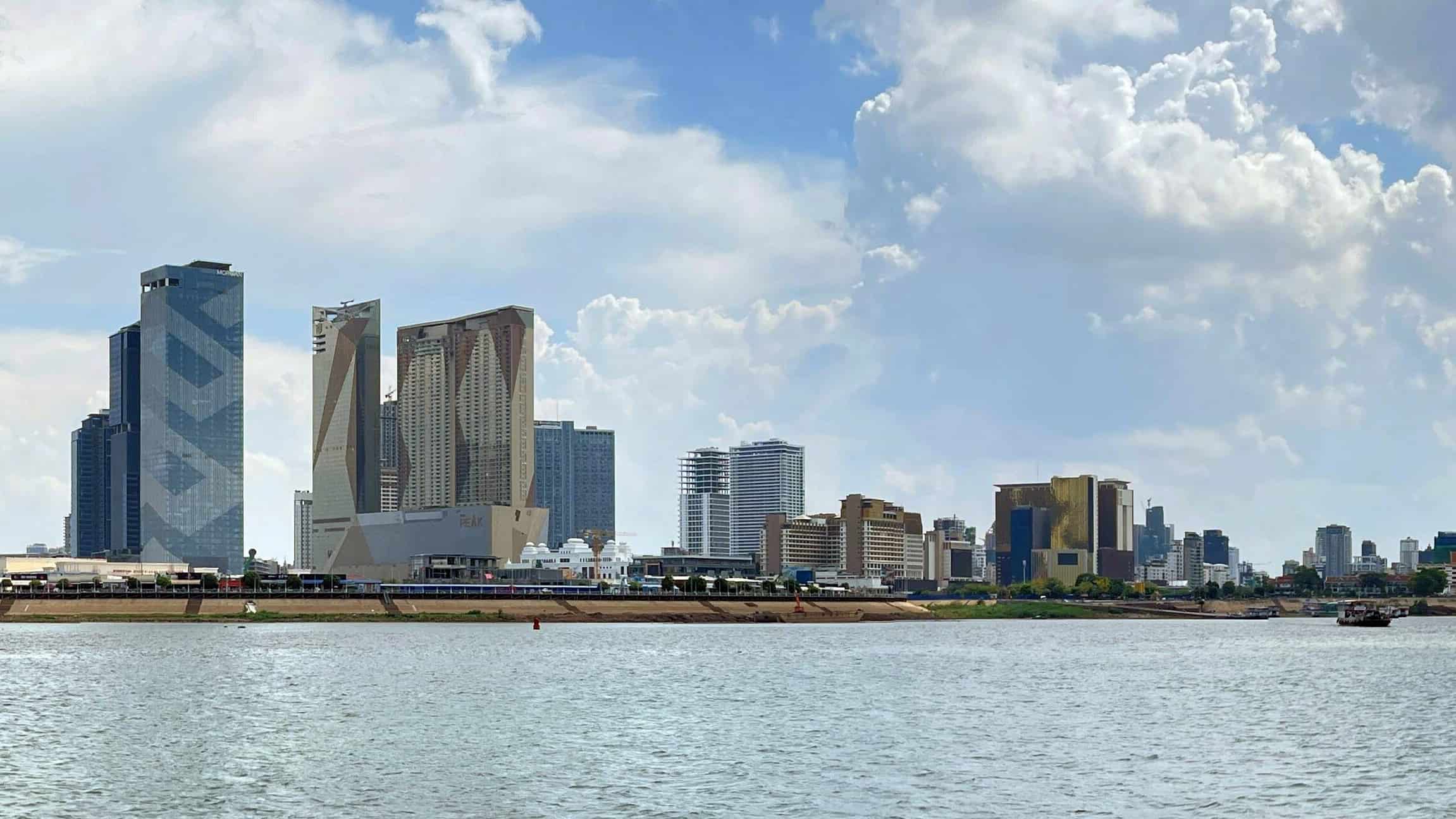 View of Phnom Penh from Mekong River