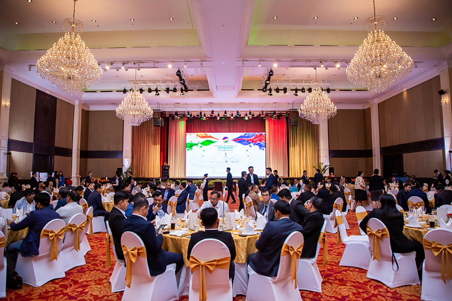 IBCC launch event at Sofitel Phnom Penh Phokeethra - guests sitting at dining tables during the dinner reception